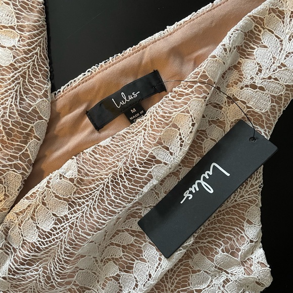 Lulu’s White Lace Skater Dress - Picture 4 of 5